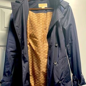 Michael Kors navy raincoat!